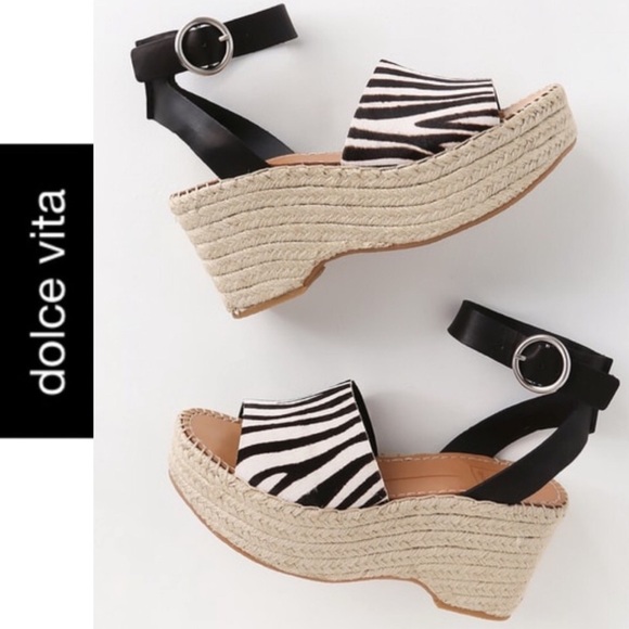 Dolce Vita Shoes - 🆕 Dolce Vita Zebra Calf Hair Espadrille Wedges